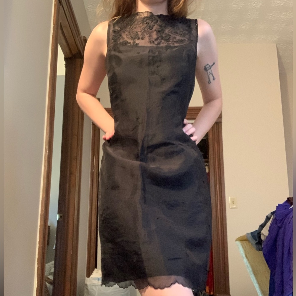 Gorgeous black silk dress size 2